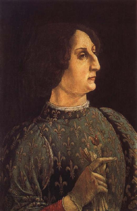Pollaiuolo, Piero Portrat of Galeas-Maria Sforza Spain oil painting art